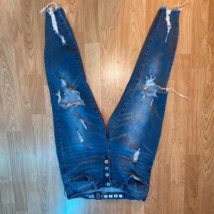 High rise skinny jeans
